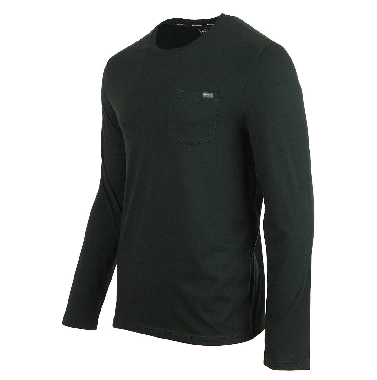 Eddie Bauer Men's Long Sleeve Jersey Crew with Chest Pocket Product Image