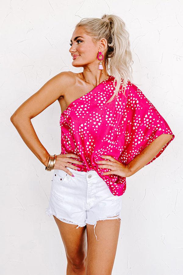 Definitely Dreamy Shift Top In Hot Pink Product Image