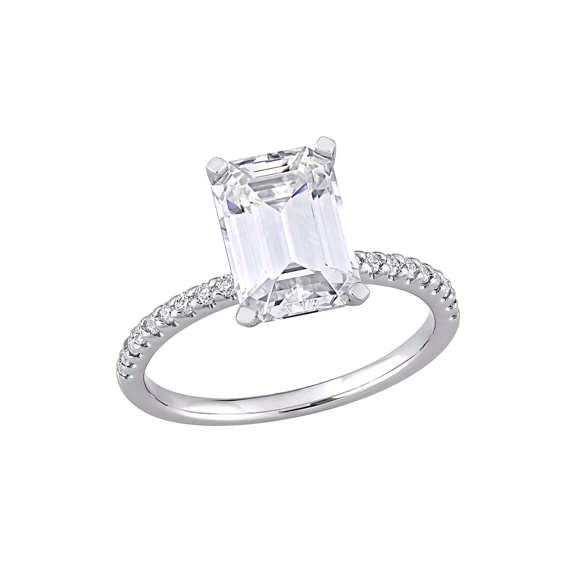 Stella Grace 10k White Gold 3 1/5 Carat T.W. Lab-Created Moissanite Engagement Ring, Women's, Size: 6, 10k Whgold Product Image