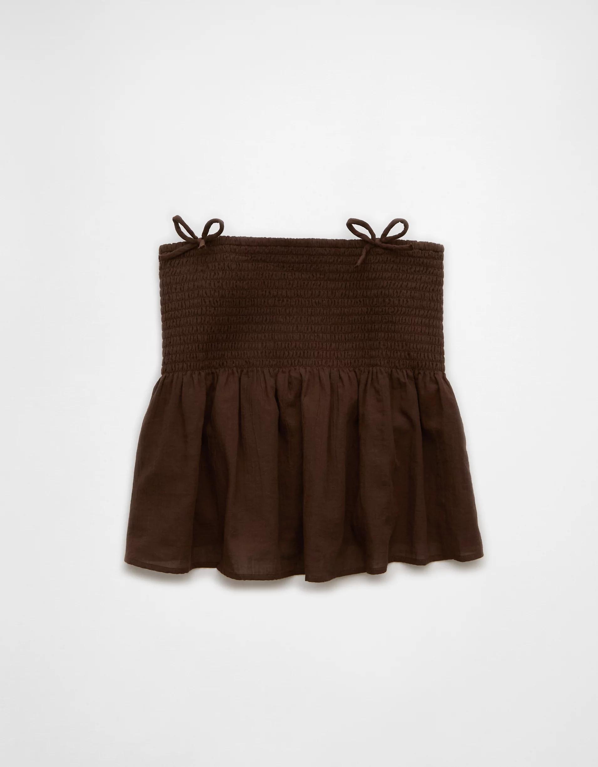 AE Smocked Babydoll Bow Tank Top Product Image