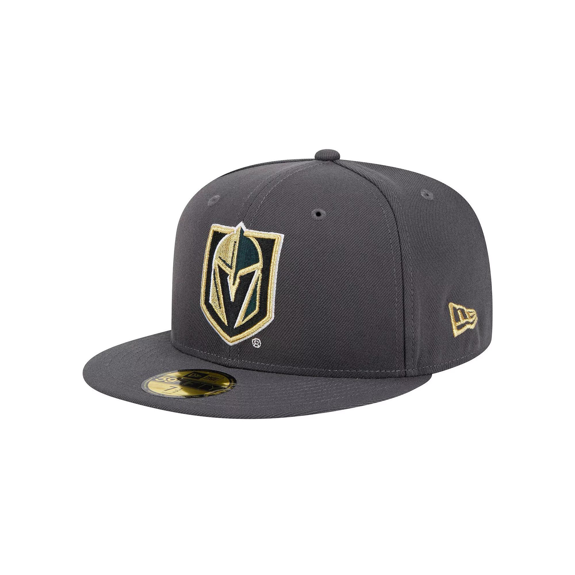Men's New Era Charcoal Vegas Golden Knights Core 59FIFTY Fitted Hat,  Product Image