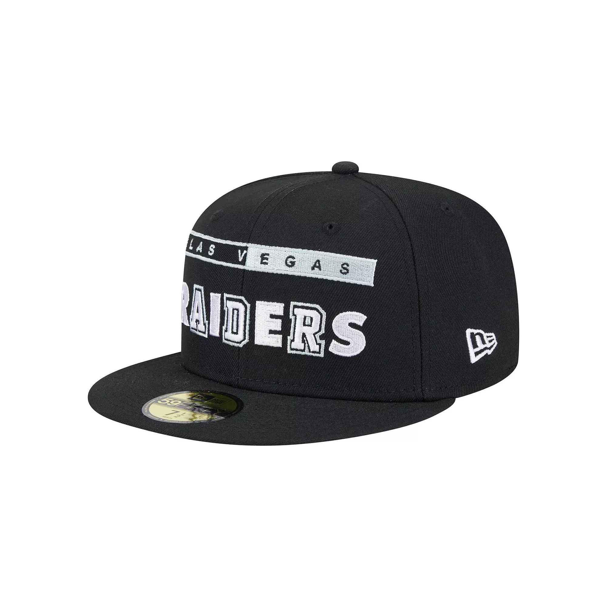 Men's New Era Black Las Vegas Raiders Ransom 59FIFTY Fitted Hat,  Product Image