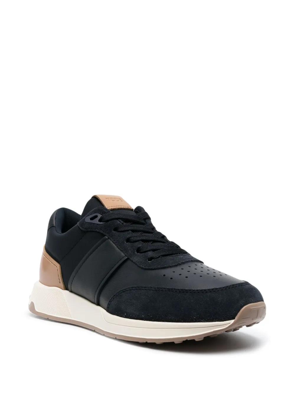 leather-trimmed low-top sneakers Product Image