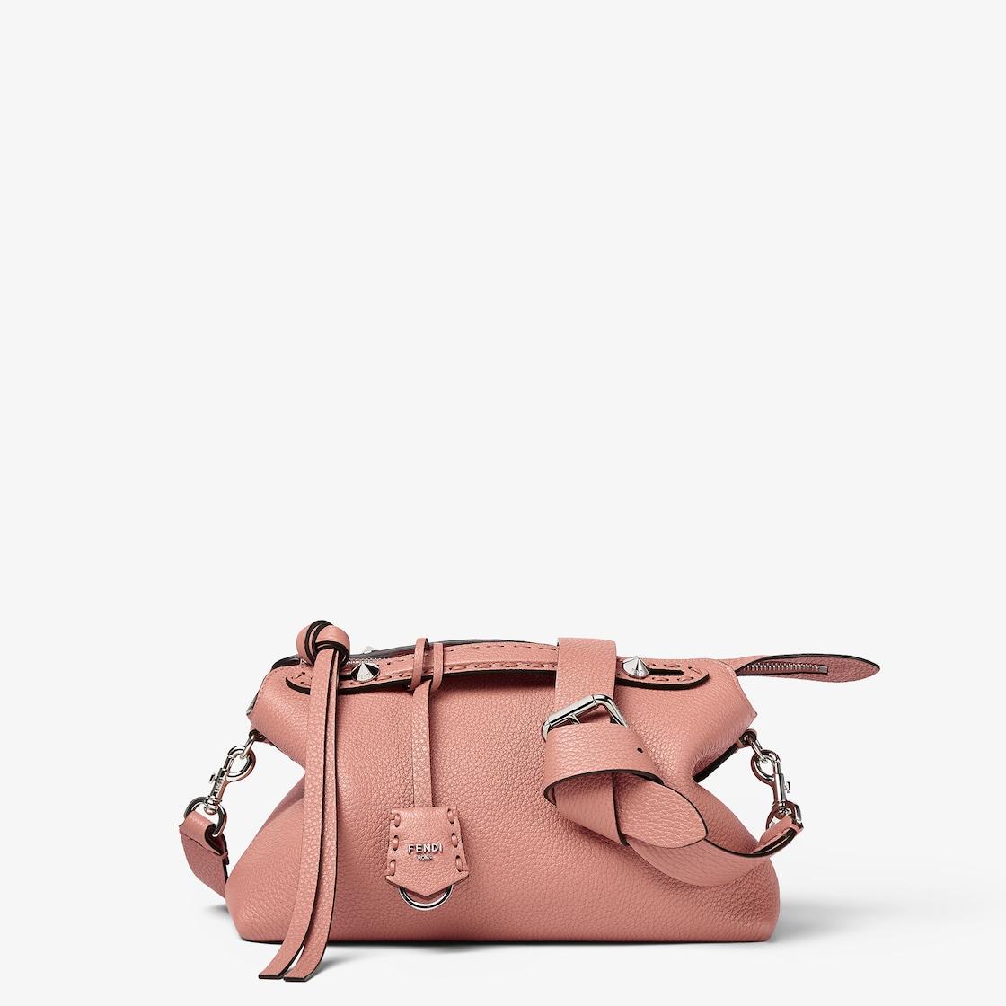 By The Way Selleria MediumPowder pink Selleria bag with 192 hand-sewn topstitches Product Image