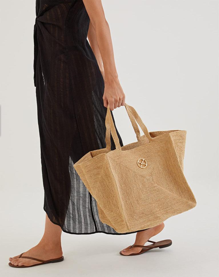 Raffia Pyramid Bag - Natural Product Image