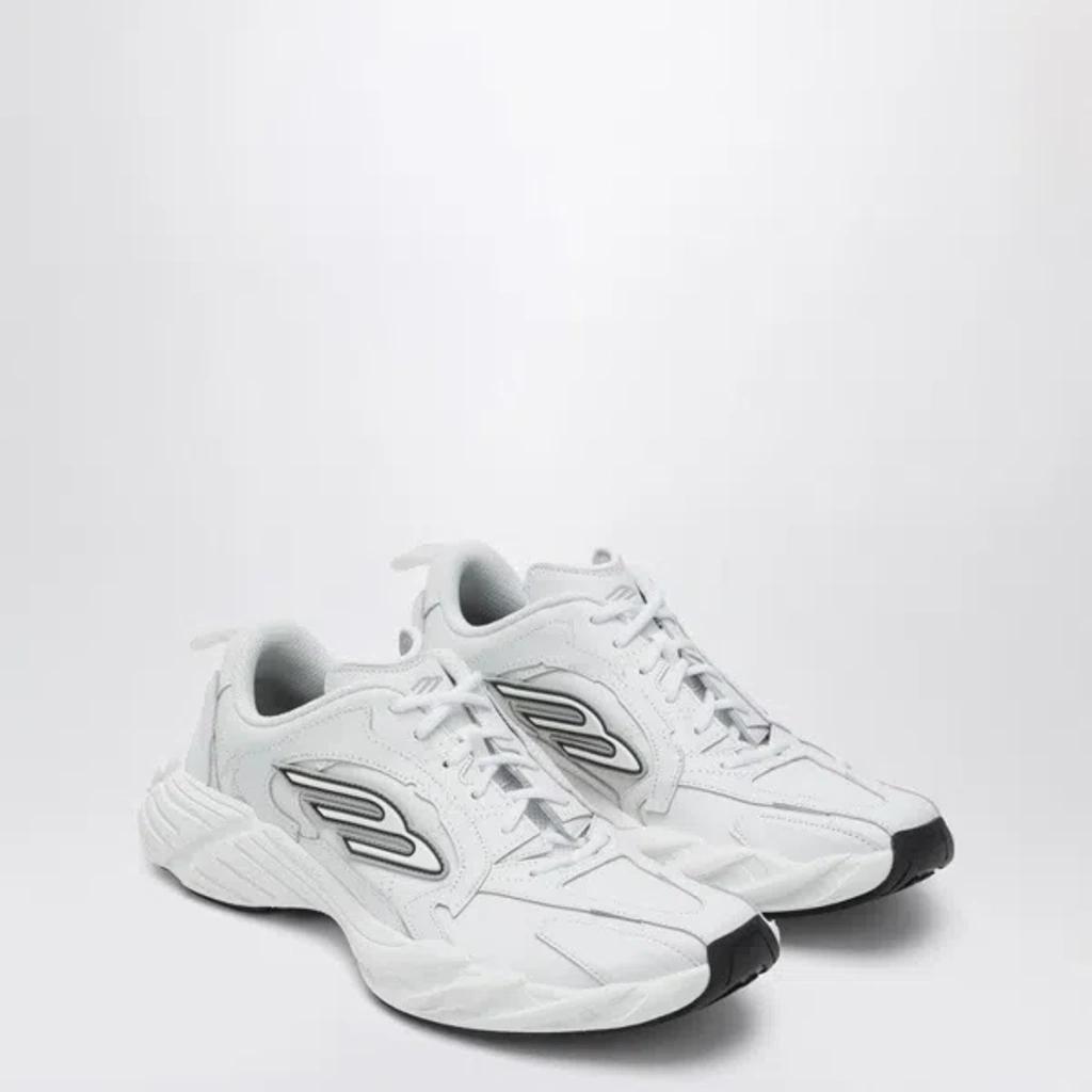 BALENCIAGA Men White Cowskin And Polyester Monday Shoe Sneakers Product Image