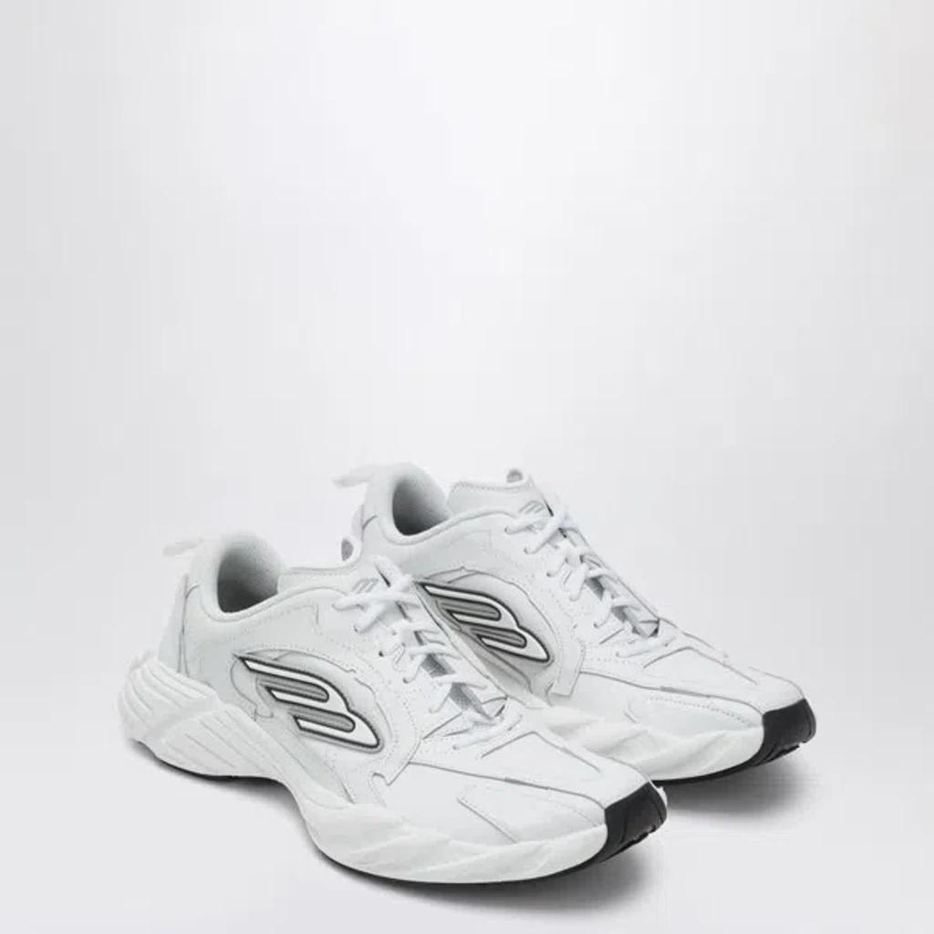 BALENCIAGA Men White Cowskin And Polyester Monday Shoe Sneakers Product Image