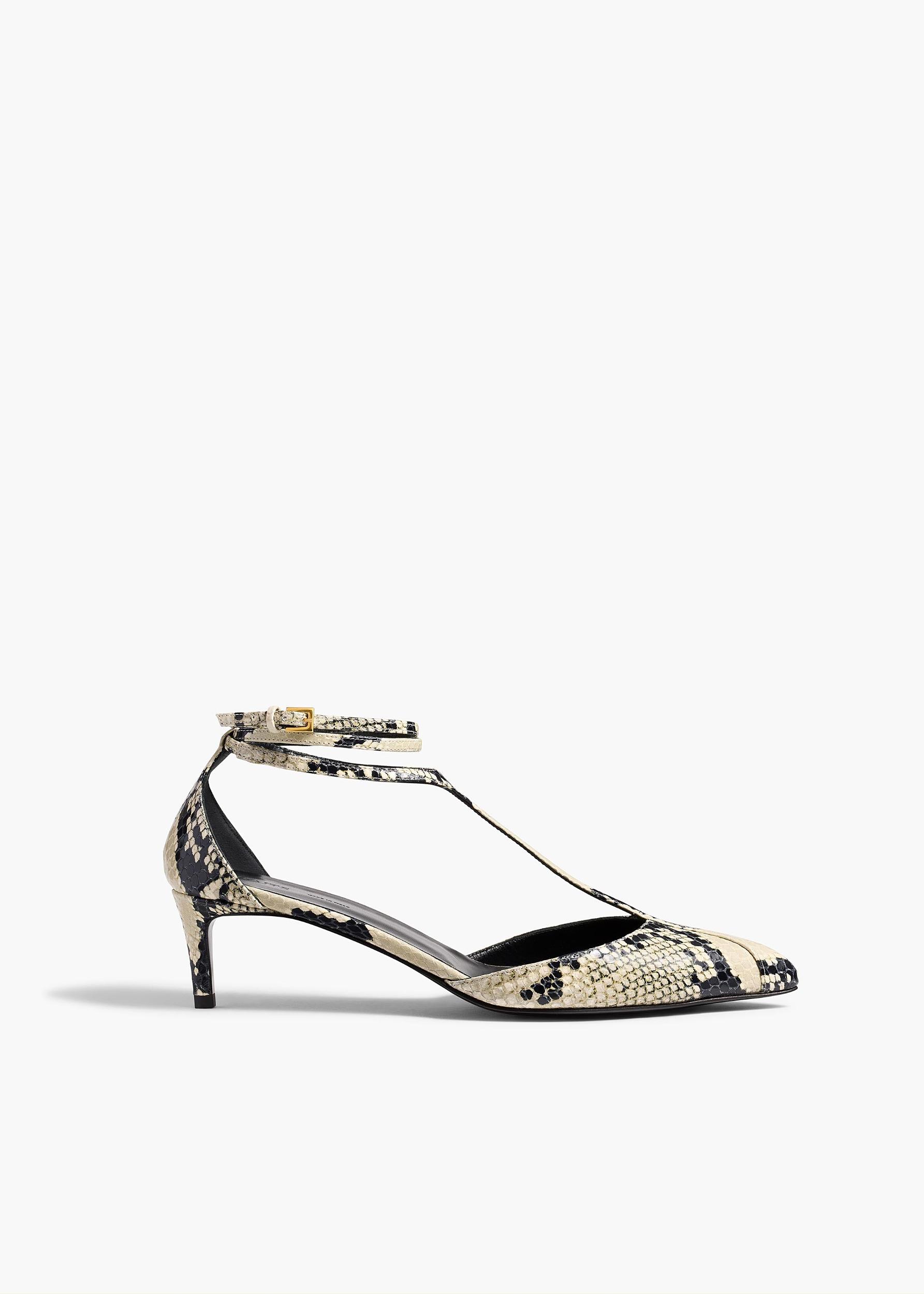 Mia Pump in Natural Python-Embossed Leather Product Image