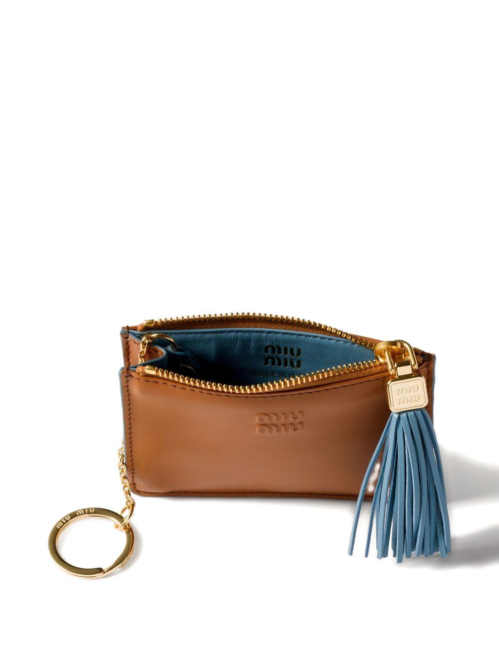 tassel-detail leather cardholder Product Image
