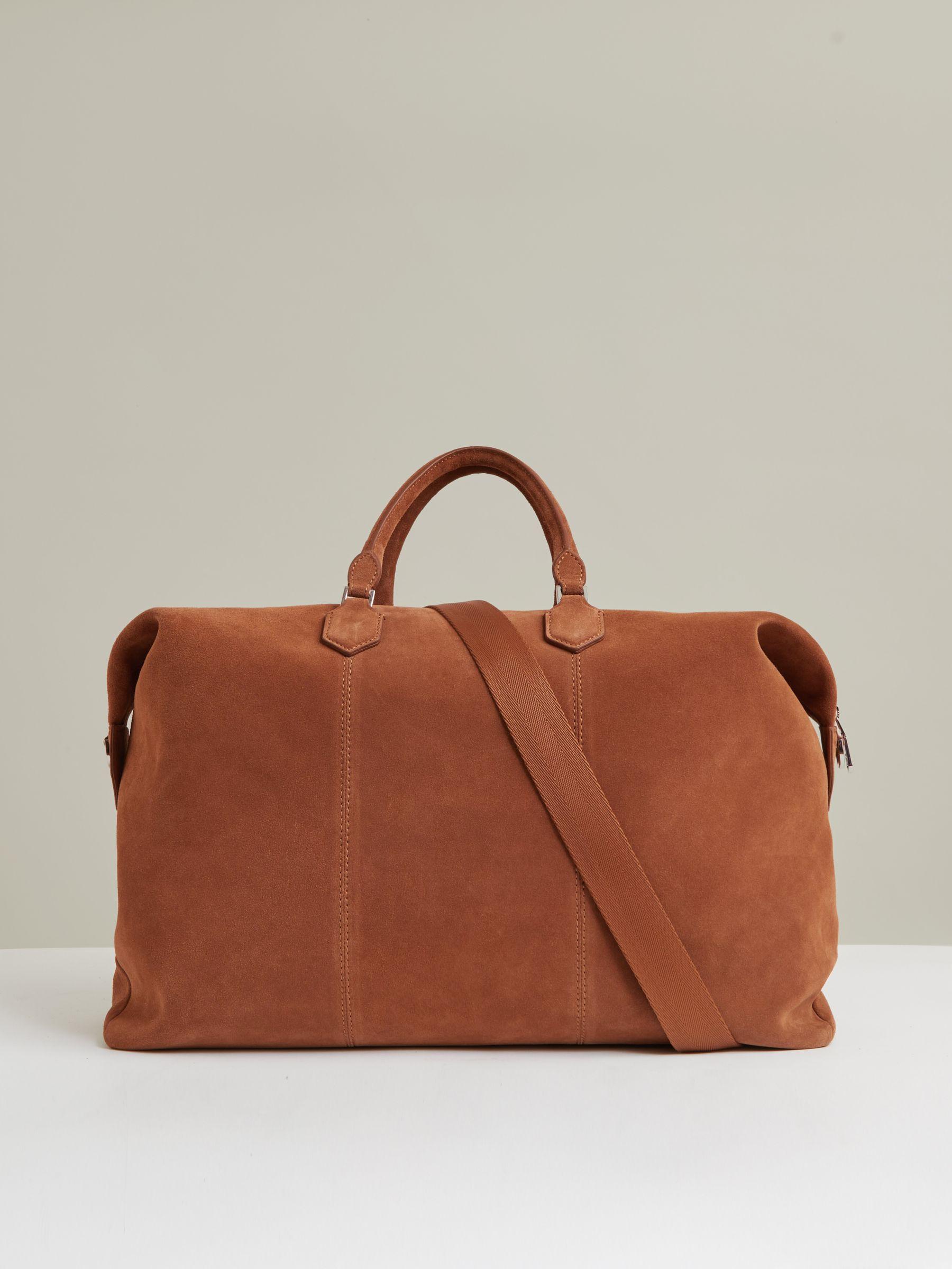 Suede Holdall in Light Tan Product Image