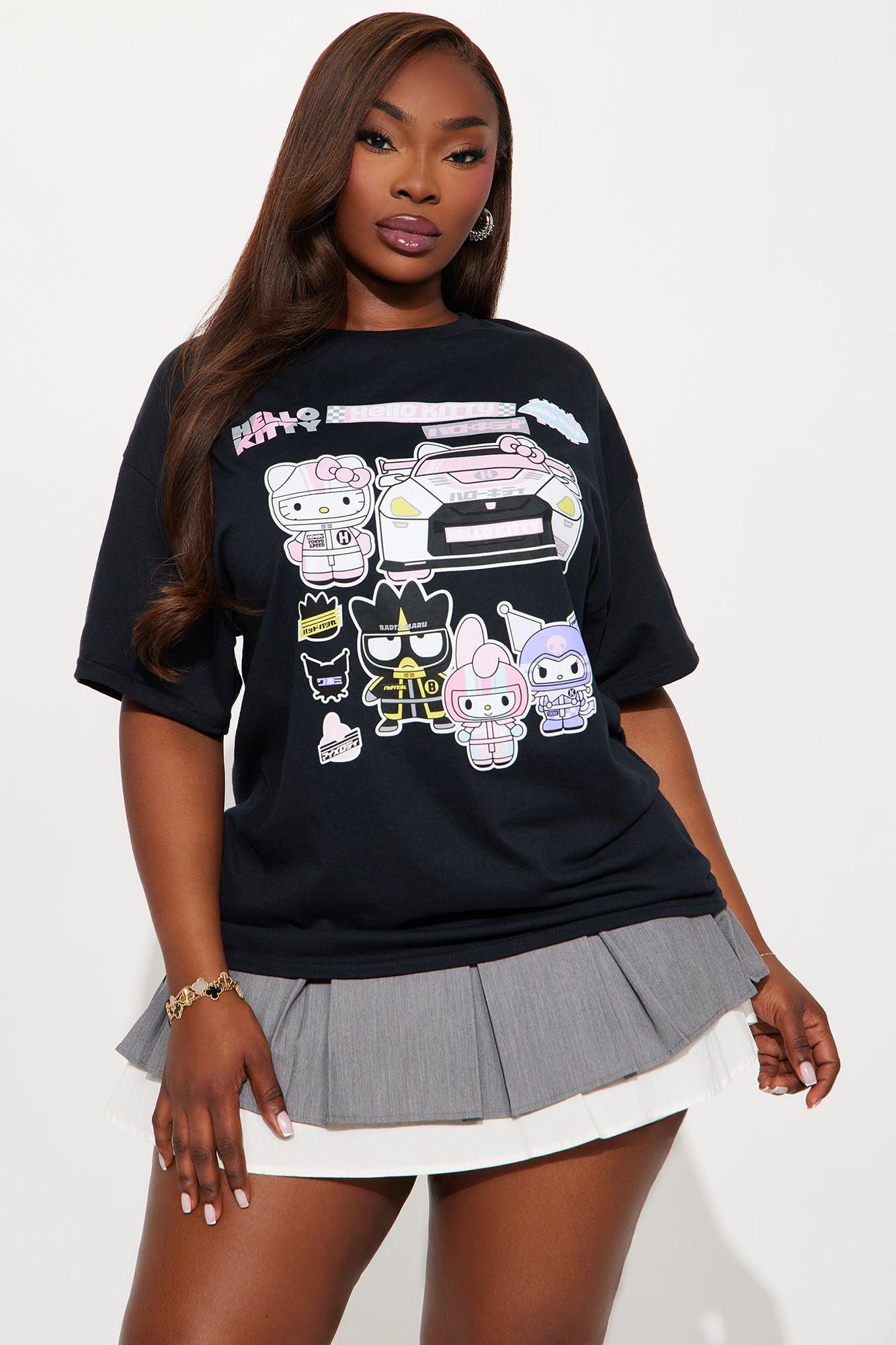 Hello Kitty Tokyo Speed Oversized Tee - Black Product Image