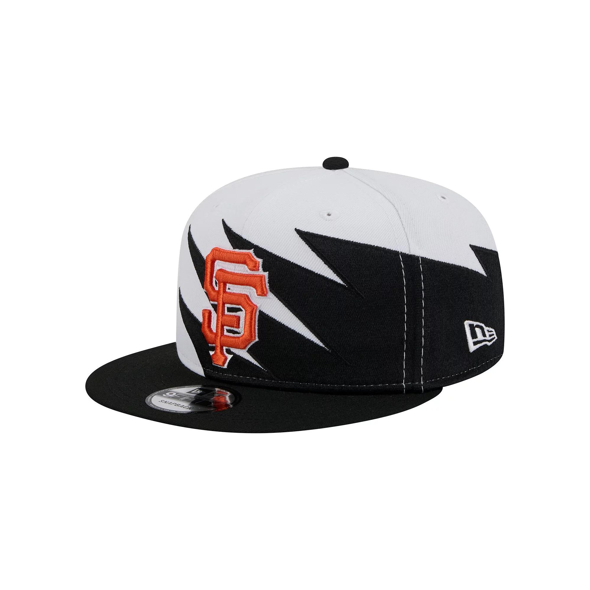Men's New Era Black/White San Francisco Giants Jagged 9FIFTY Snapback Hat Product Image