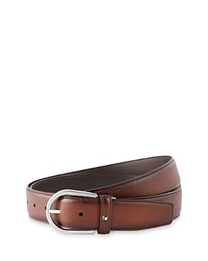 Mens Leather Horseshoe-Buckle Business Belt Product Image