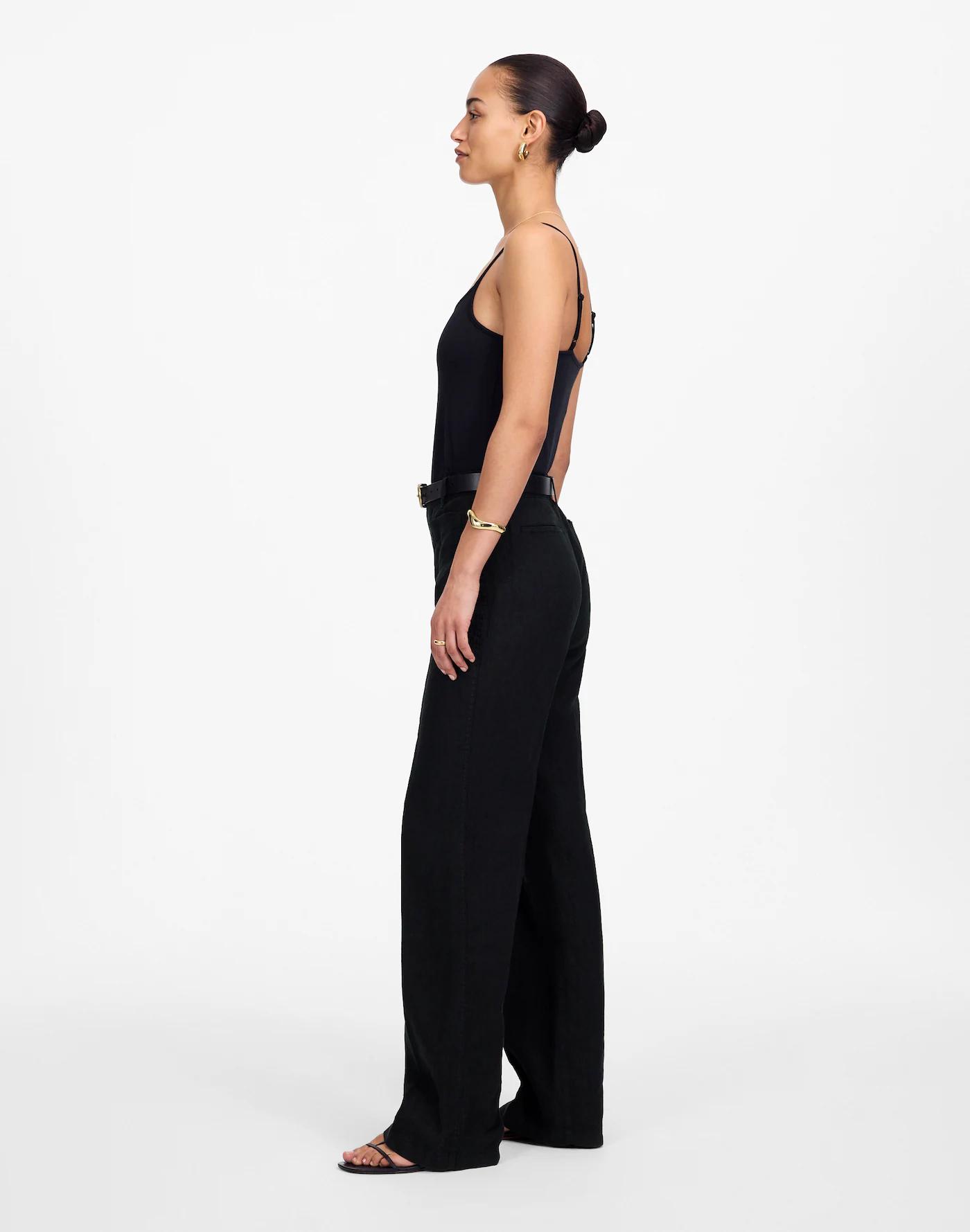 Patch Pocket Flare Pant in 100% Linen Product Image
