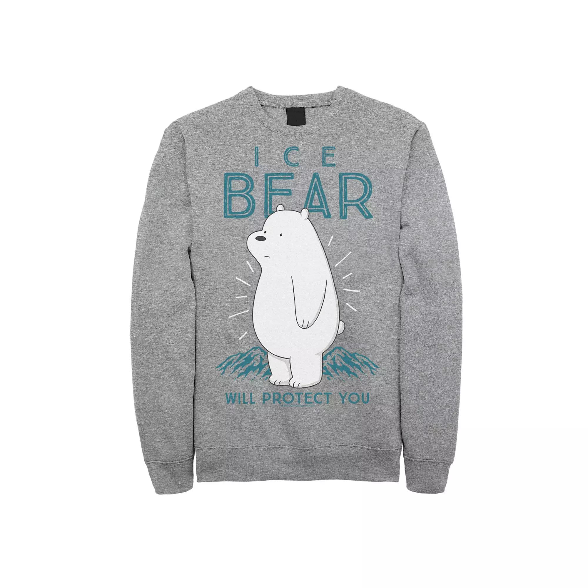 Men's Cartoon Network We Bare Bears Ice Bear Will Protect You Sweatshirt,  Product Image