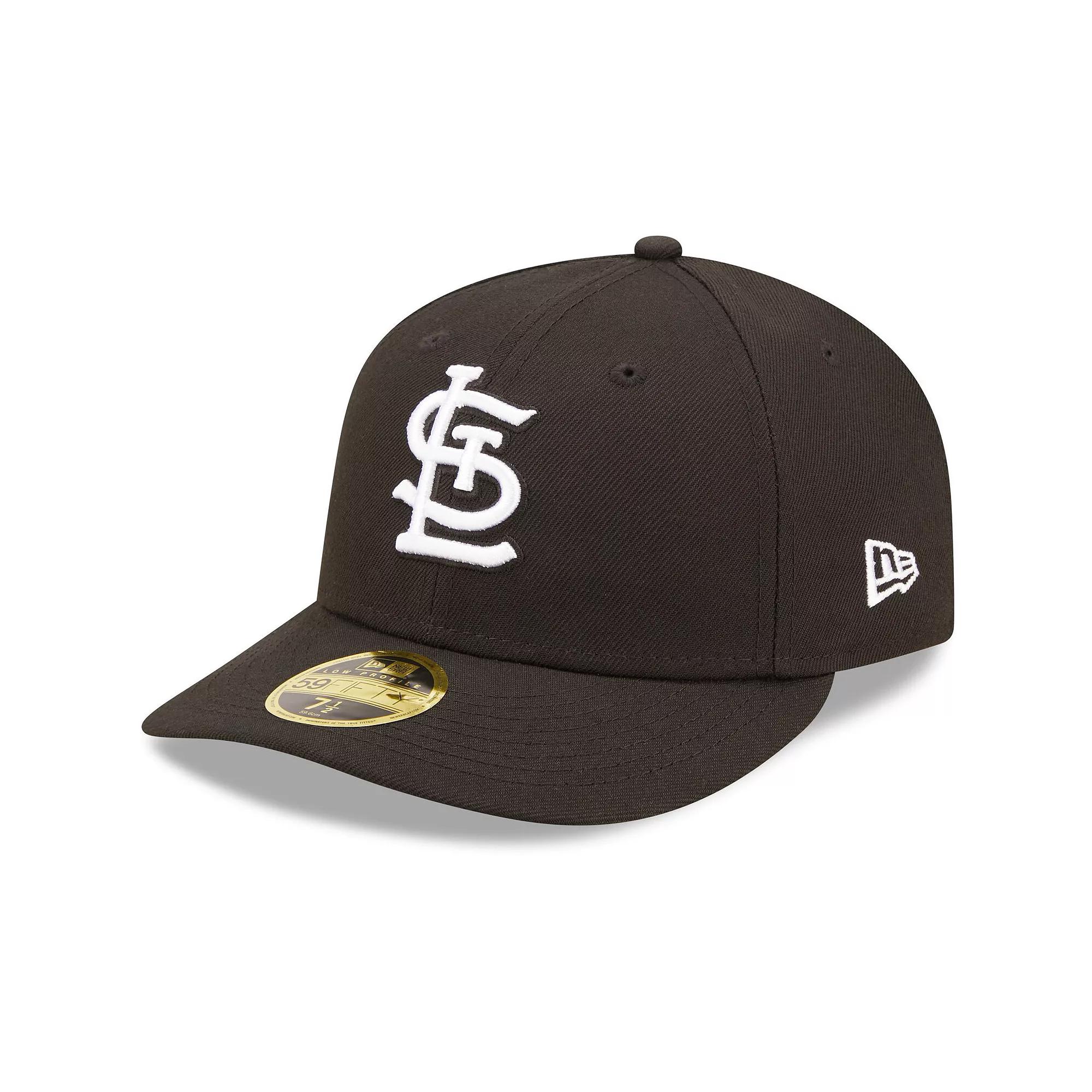 Men's New Era St. Louis Cardinals Black & White Low Profile 59FIFTY Fitted Hat, Size: 6 7/8 Product Image