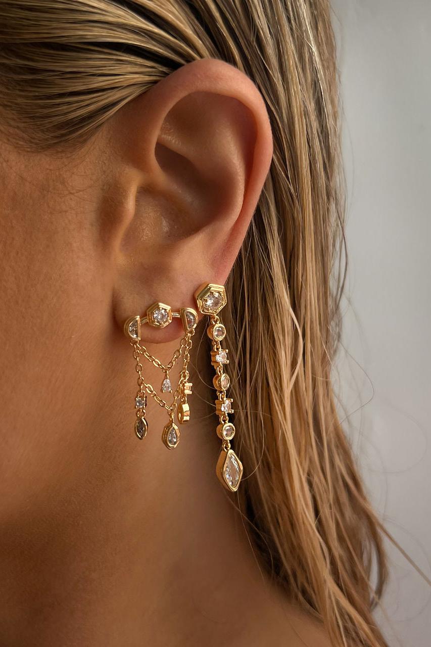 Stellar Bezel Shaker Studs - Gold Product Image