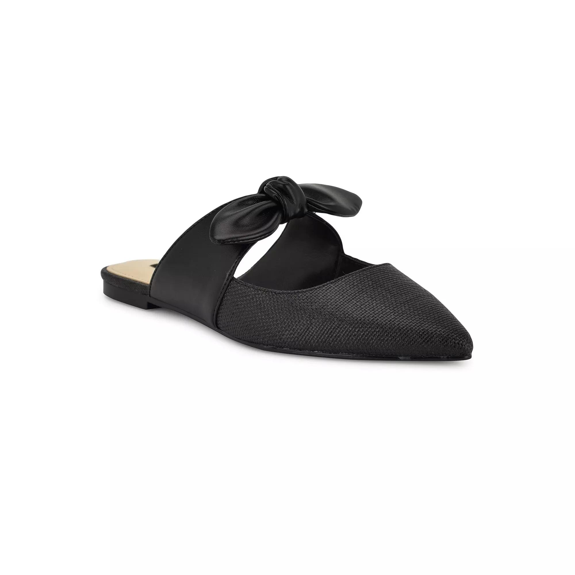 Nine West Bowin Slip-On Pointy Toe Dress Flats, Women's, Size: 9.5, Black Product Image