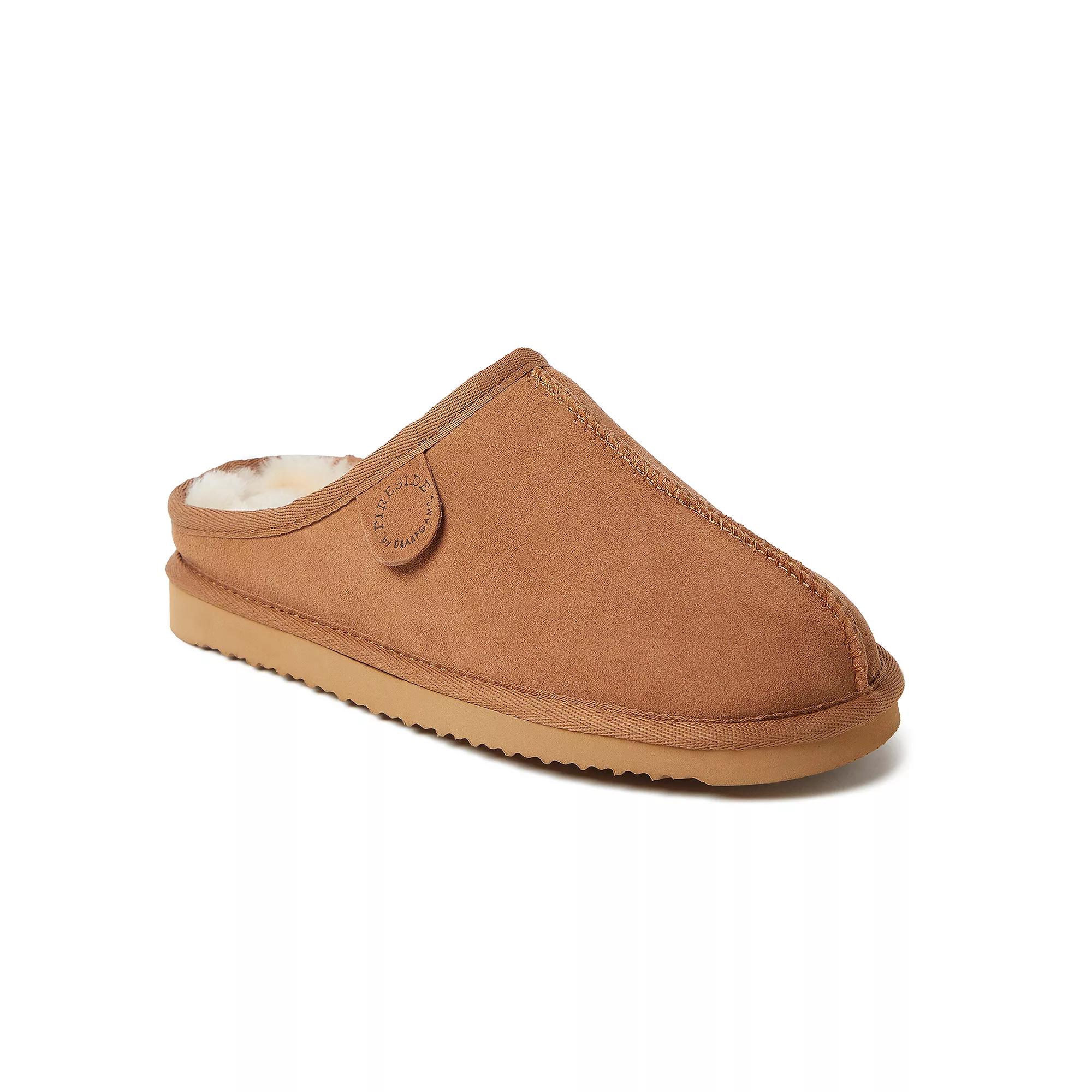 Womens Fireside By Dearfoams Greta Wool-Lined Clog Slippers Brown Product Image