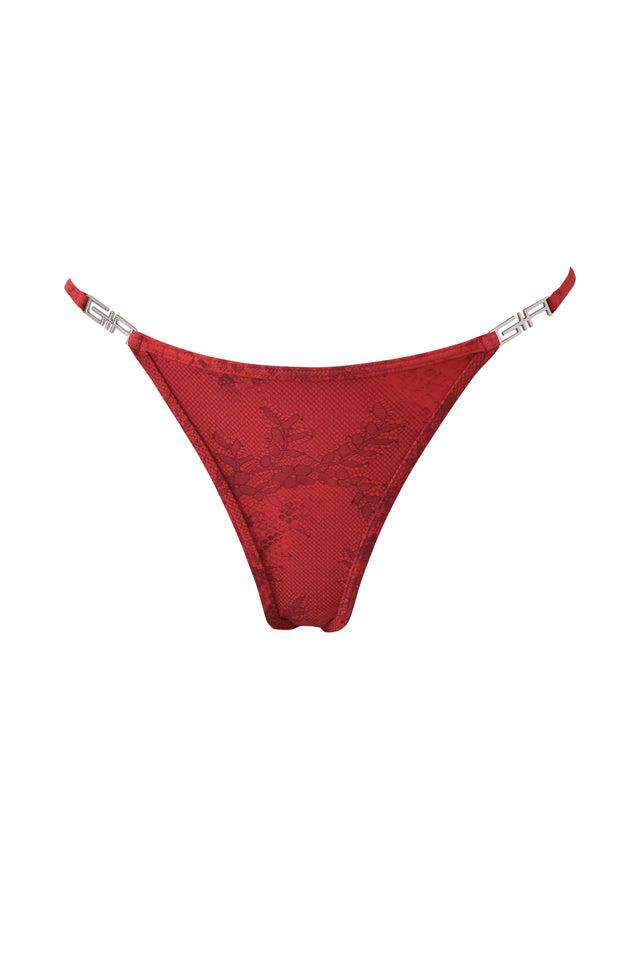 AVA BIKINI TOP - RED SERPENTINE Product Image
