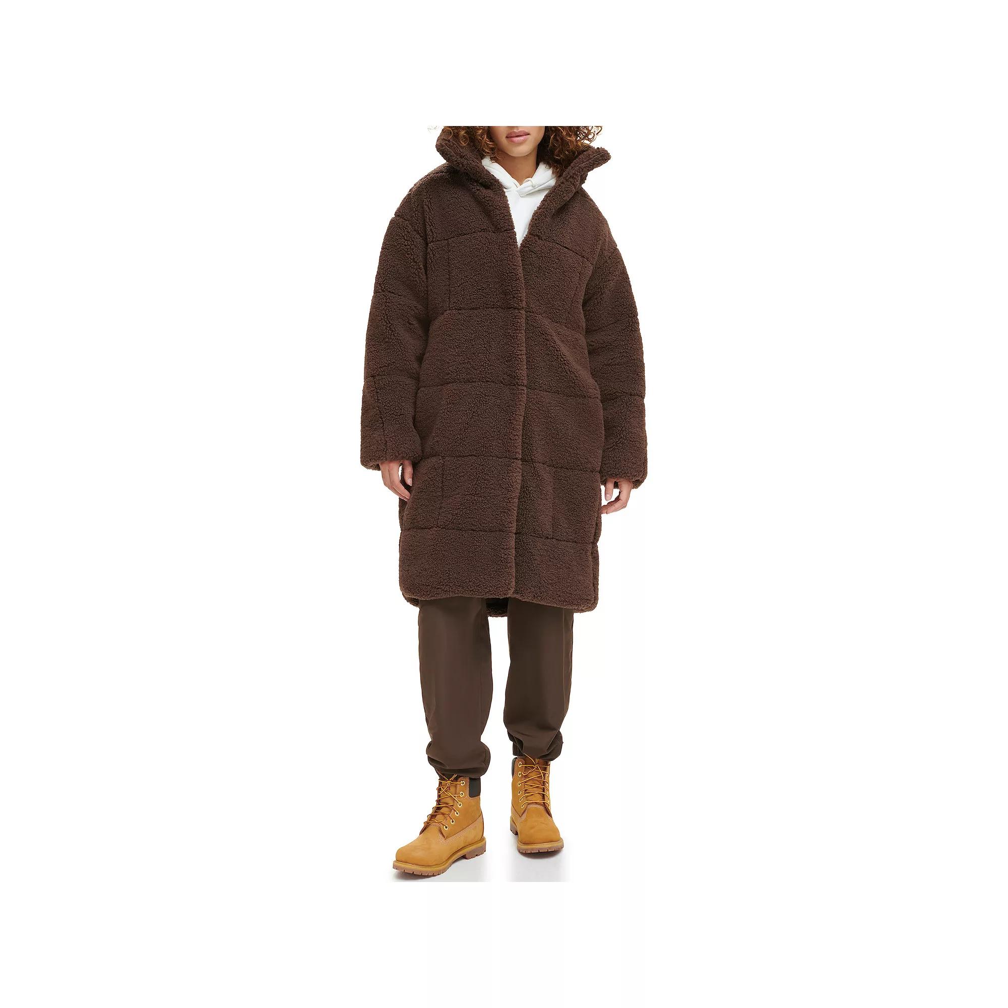 Women's Levi's® Long Quilted Sherpa Coat,  Product Image