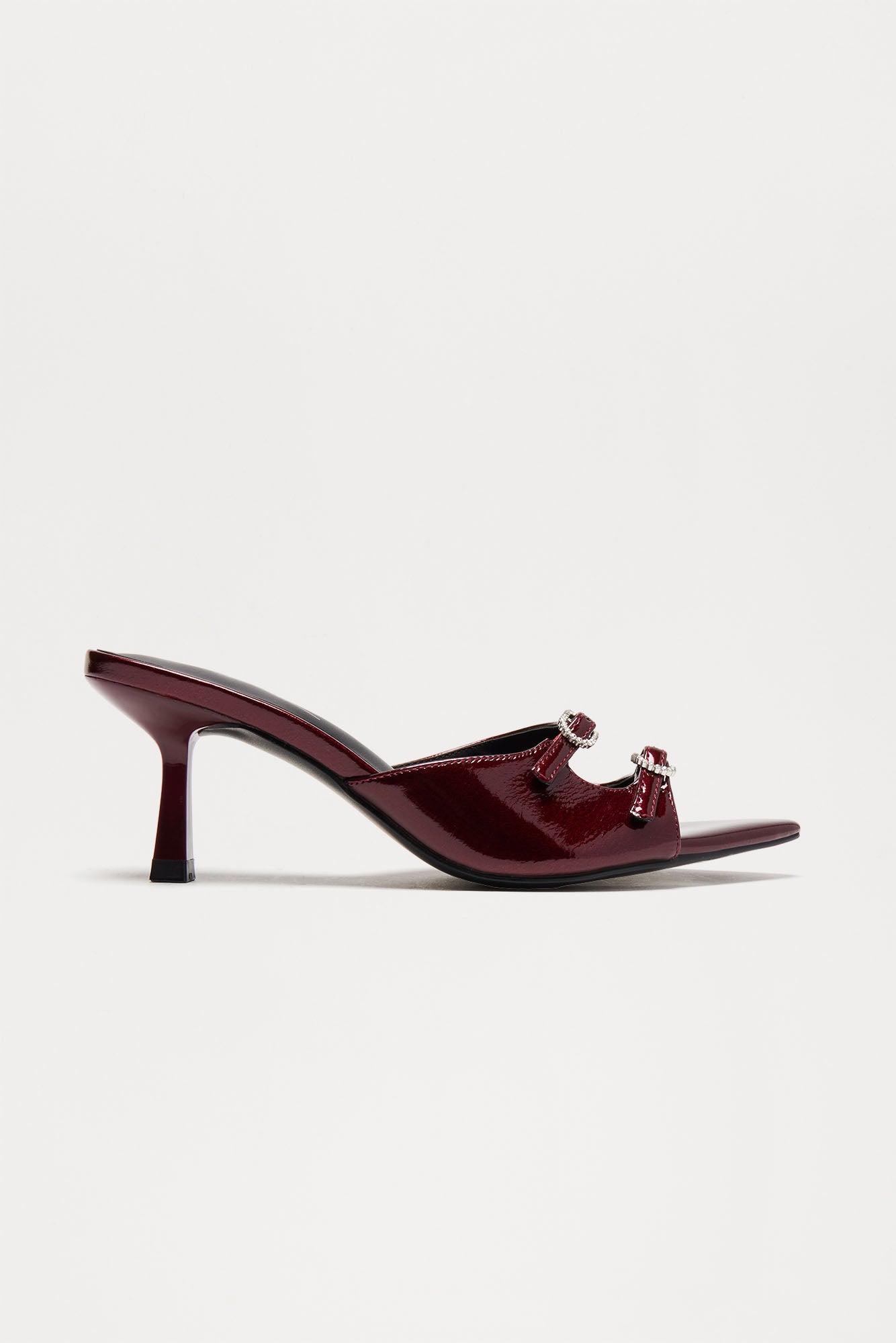 Hiya Patent Heels - Burgundy Product Image