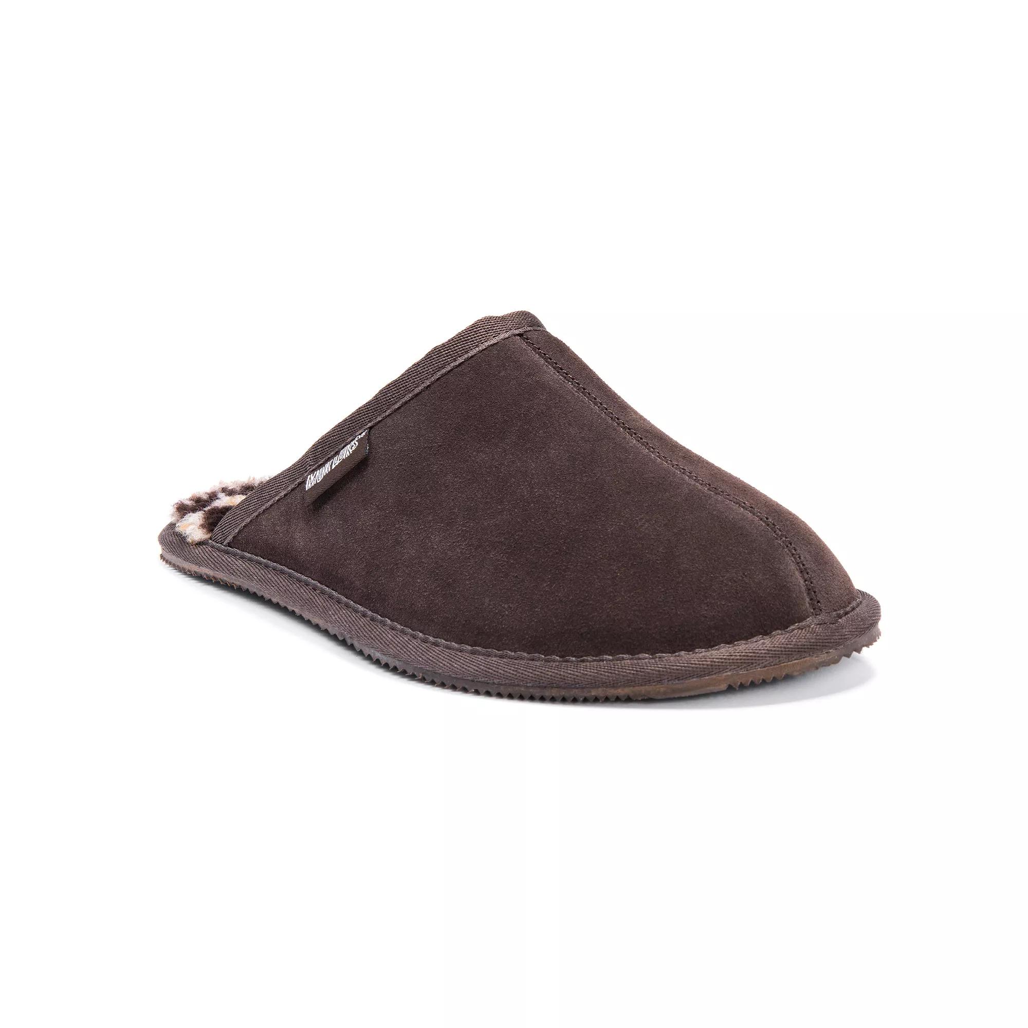 MUK LUKS Dave Men's Printed Berber Suede Scuff Slippers,  Product Image