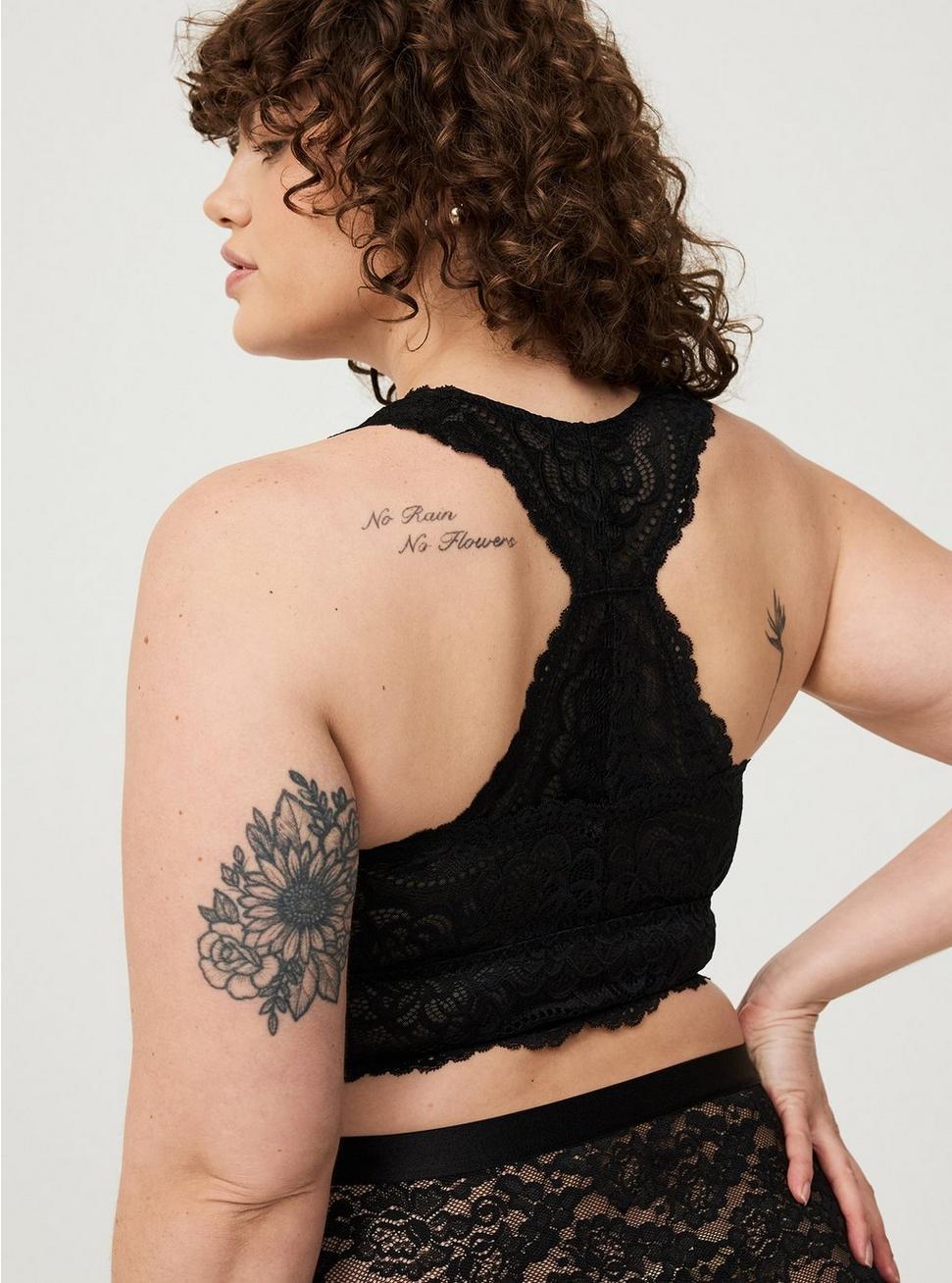 Unlined Lace Solid Racerback Bralette Product Image
