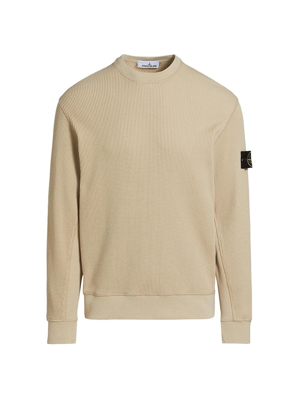 Mens Waffle Fleece Crewneck Sweater Product Image
