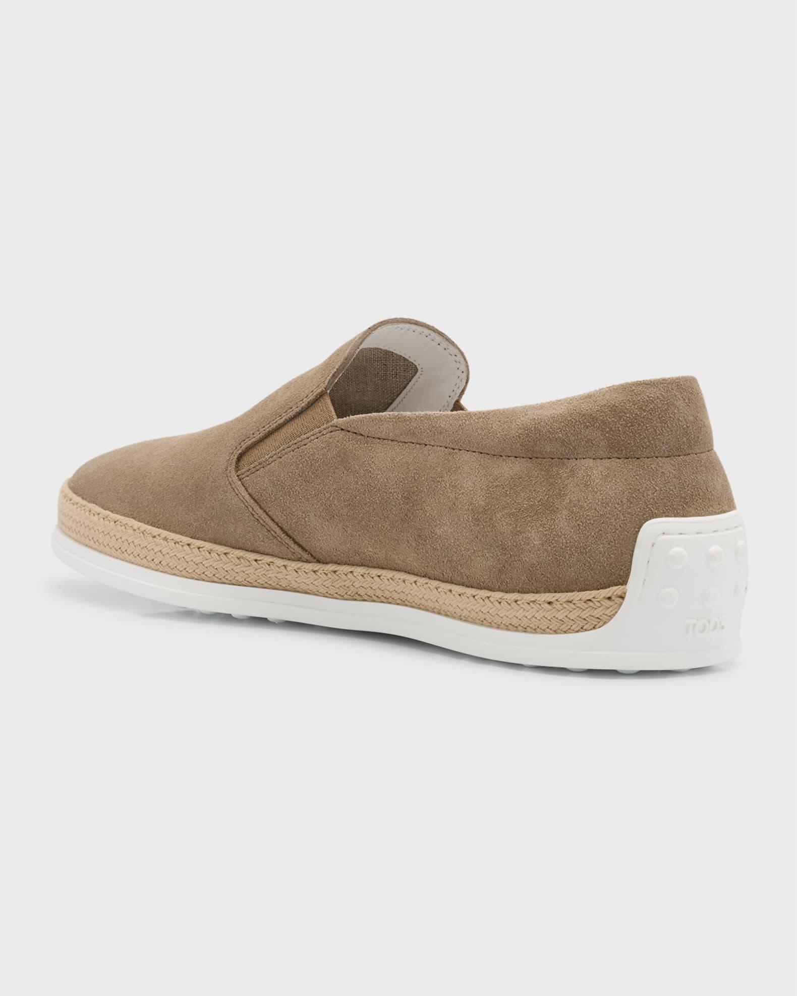 Men's Rubber Pebble-Sole Suede Espadrilles Product Image