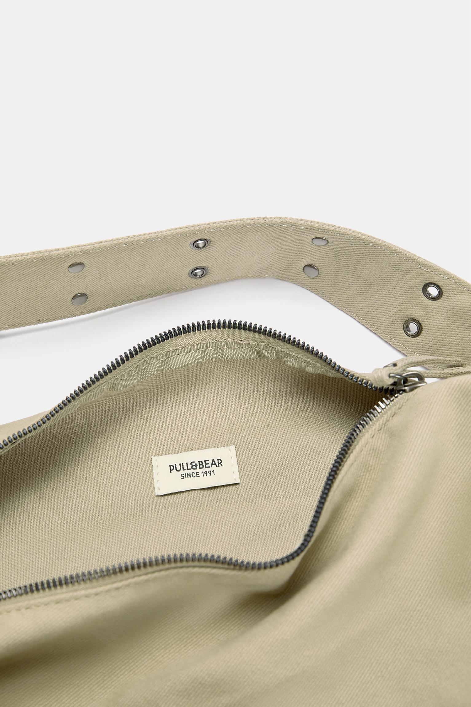 Canvas shopper bag with buckle Product Image