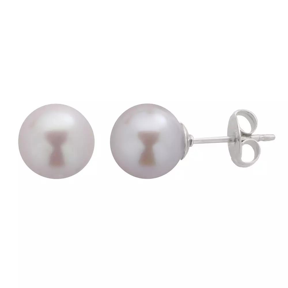 PearLustre by Imperial Dyed Freshwater Cultured Pearl Sterling Silver Stud Earrings, Women's, Light Purple Product Image