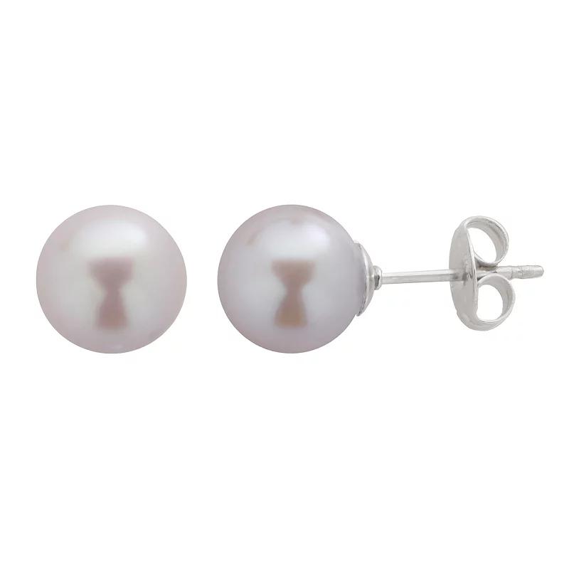 PearLustre by Imperial Dyed Freshwater Cultured Pearl Sterling Silver Stud Earrings, Women's, Light Purple Product Image