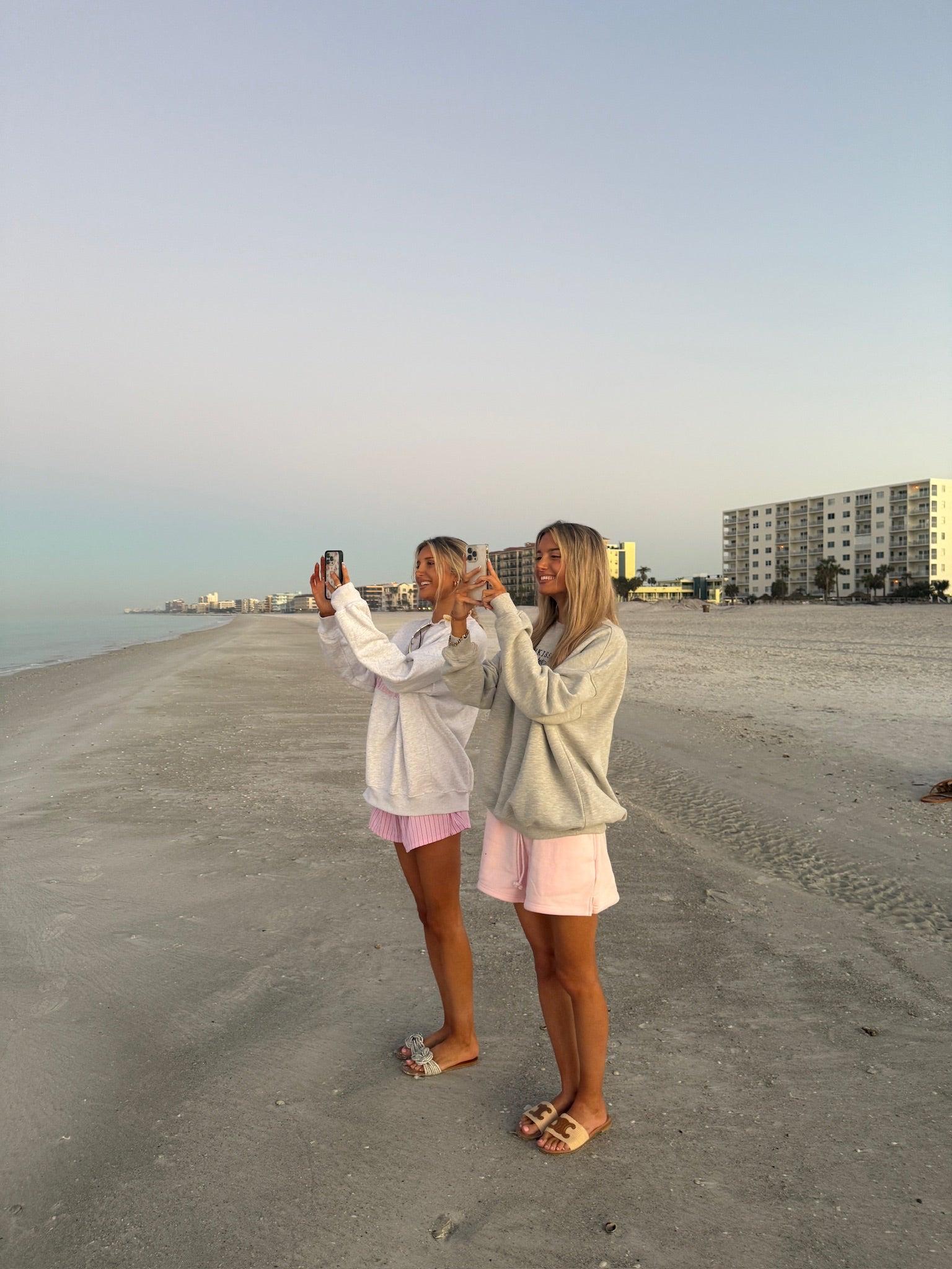 Light Pink Basic Blank Shorts Product Image