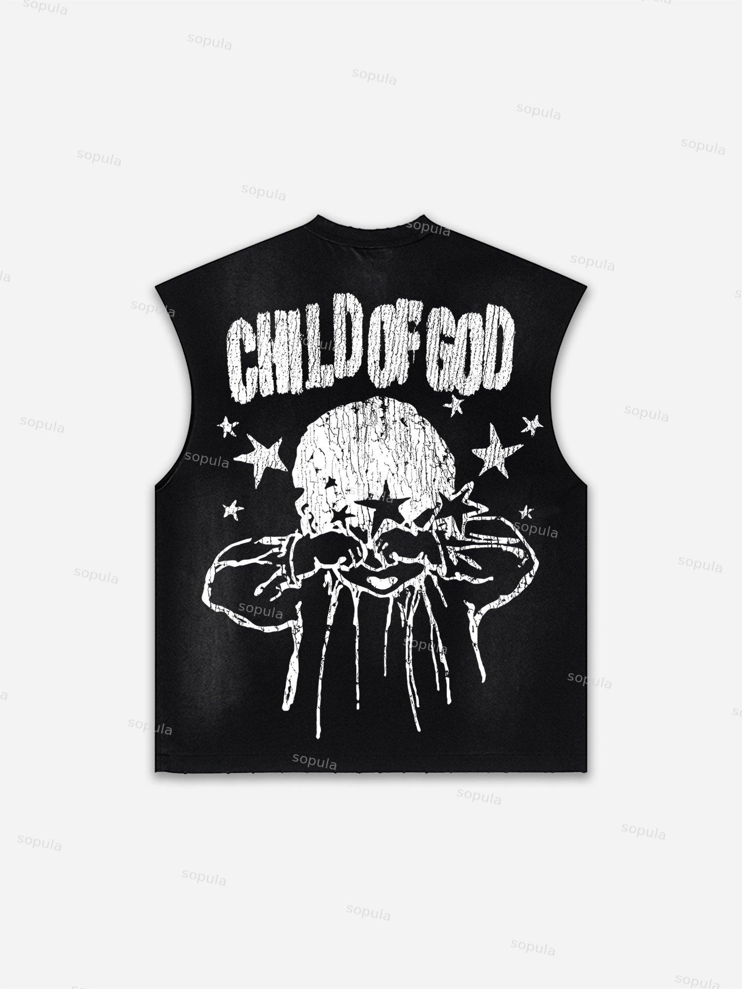 Western Eagle Graphic Men's Washed Tank Top Sleeveless Shirts Product Image