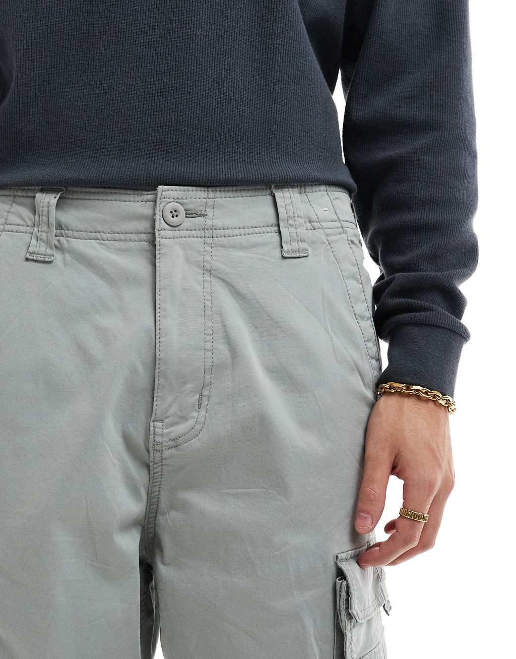 Hollister baggy carpenter pants in gray Product Image