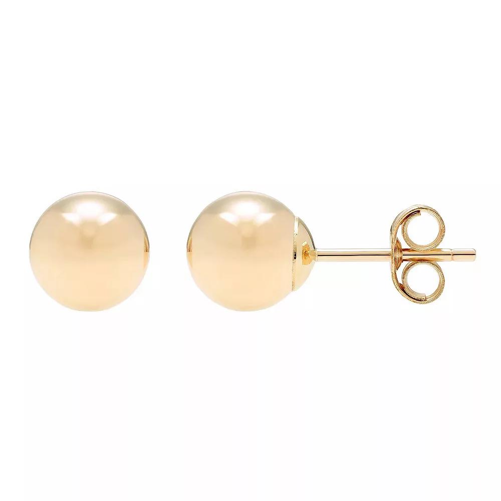 A&M 14k Gold Ball Stud Earrings, Womens Product Image