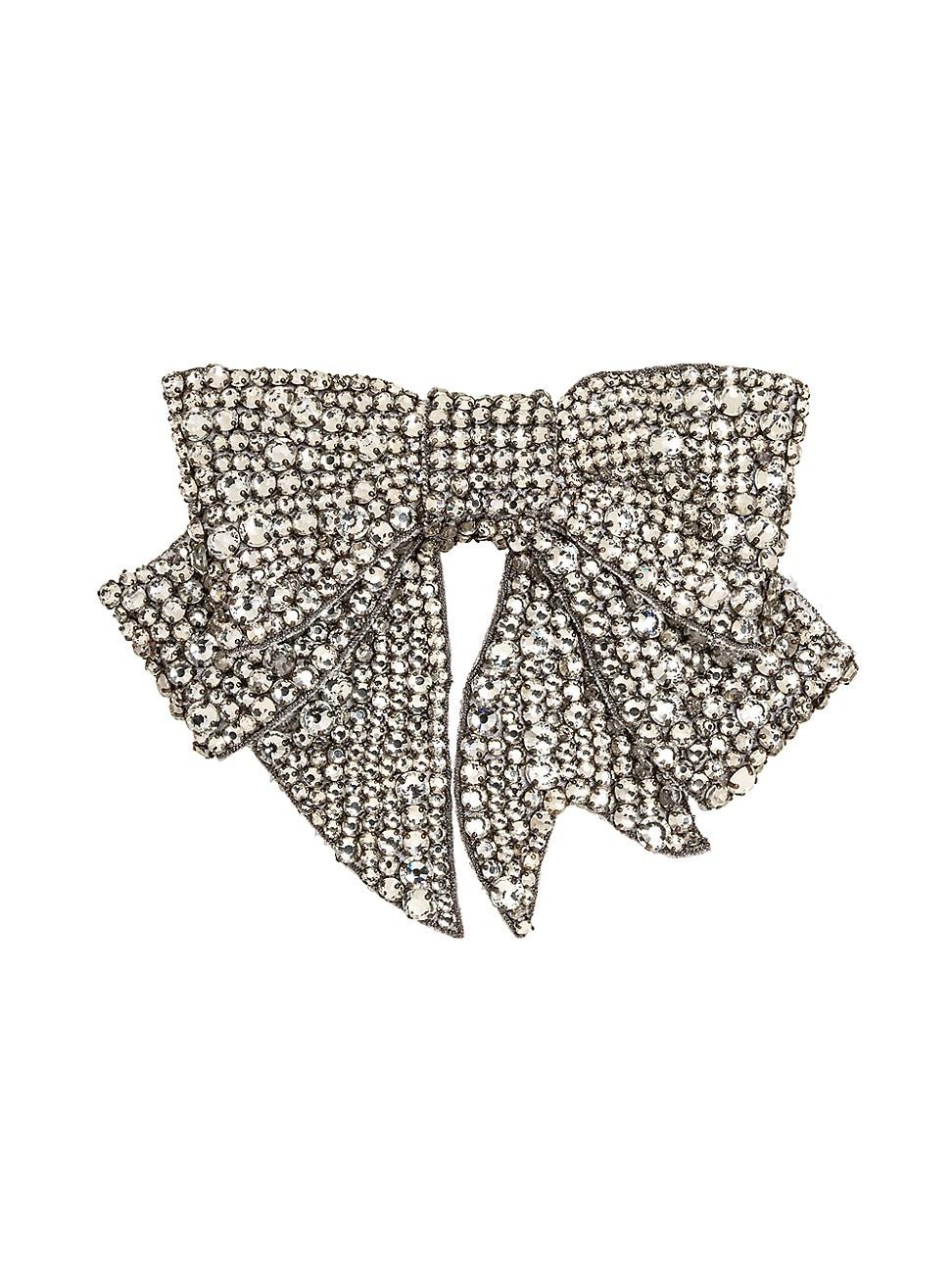 Womens Belle Crystal Bow Barrette Product Image