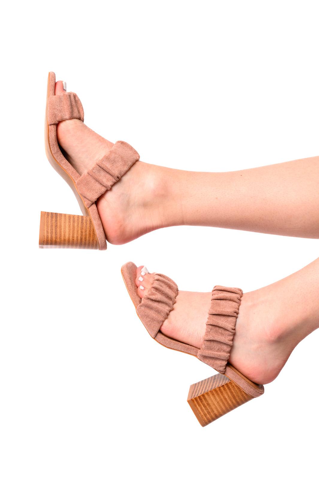 Tropic Like it's Hot Heels in Blush Suede by Corky's - ONLINE EXCLUSIVE! Product Image