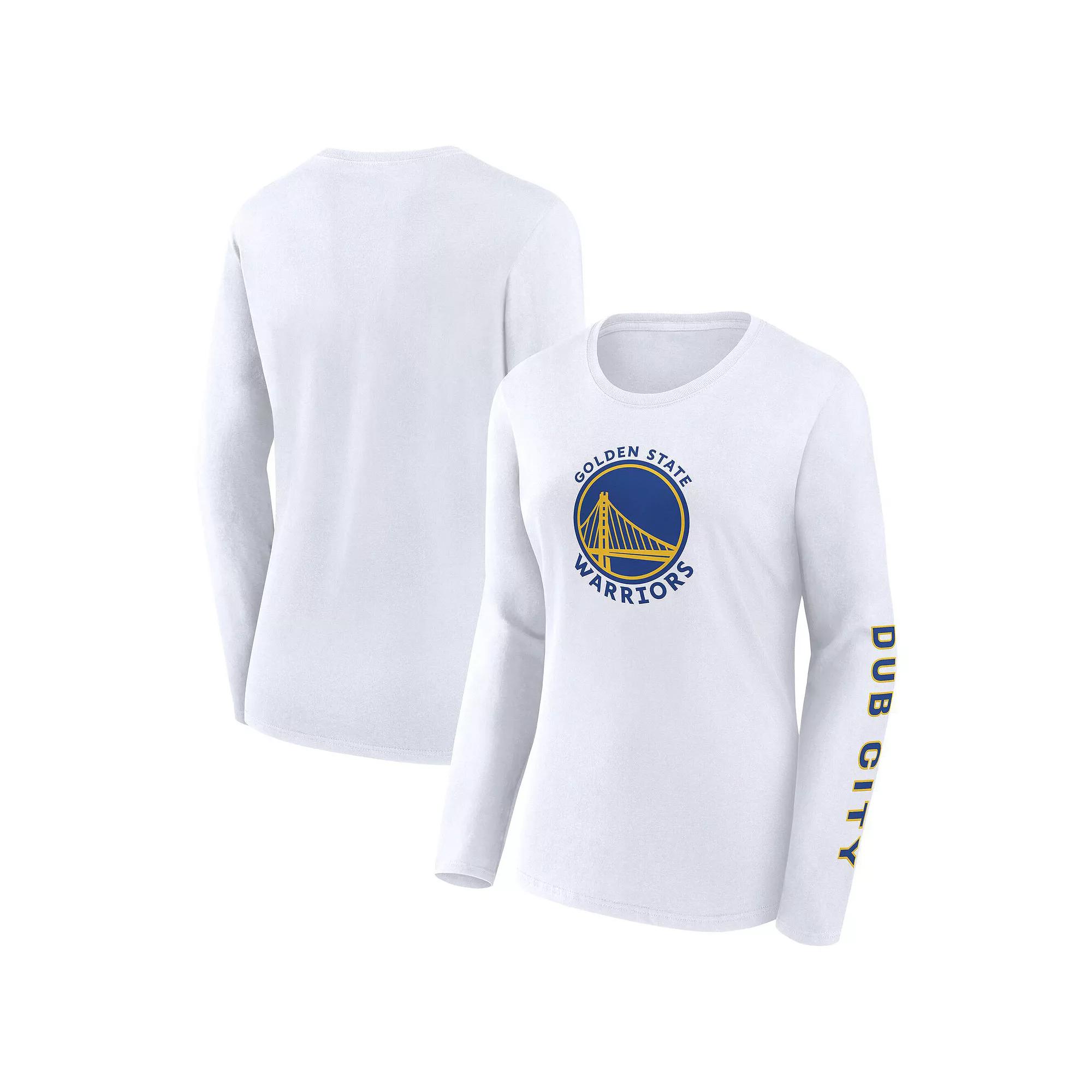 Women's Fanatics White Golden State Warriors Long Sleeve T-Shirt, Size: Large Product Image