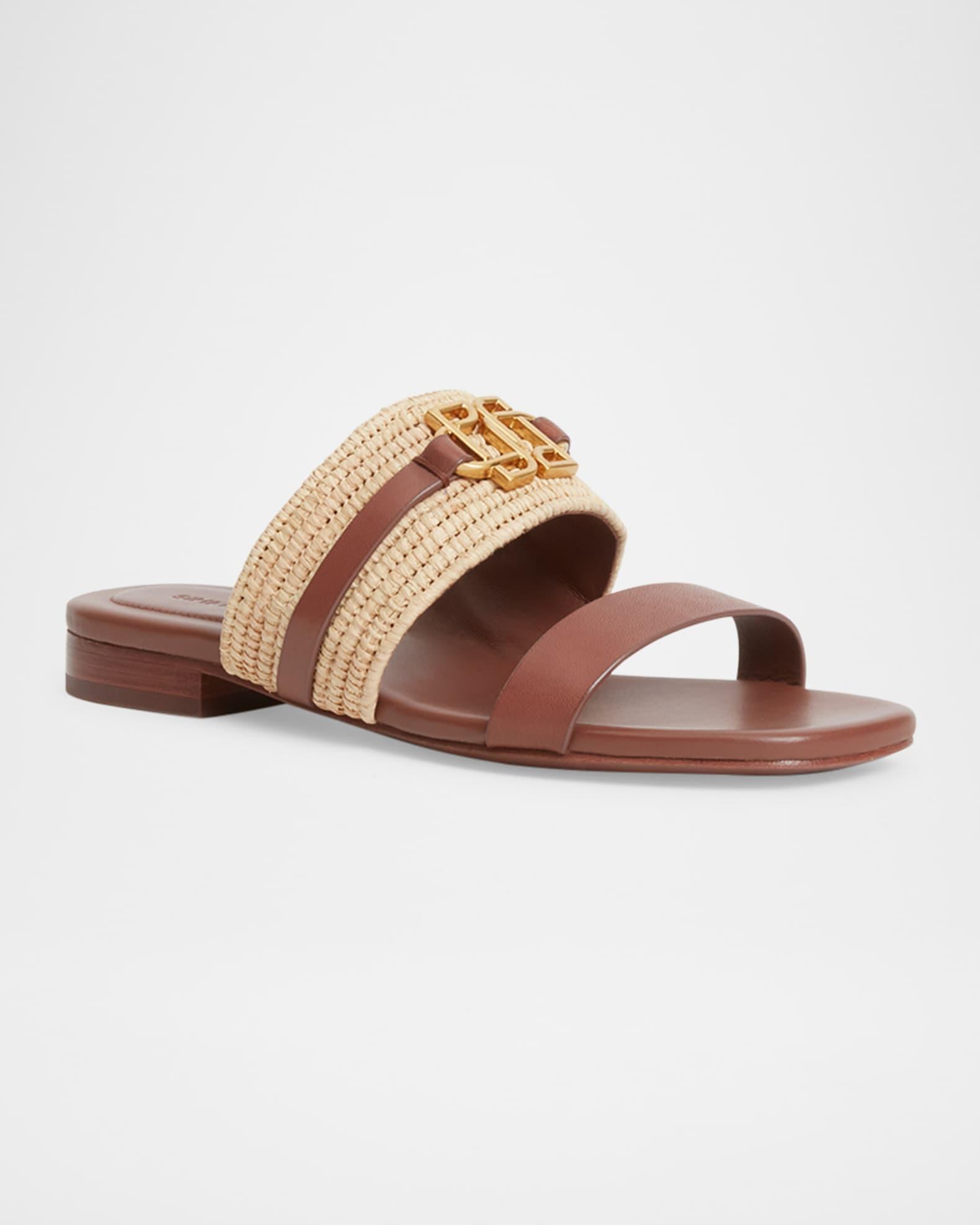 Roan Raffia Flat Sandals Product Image