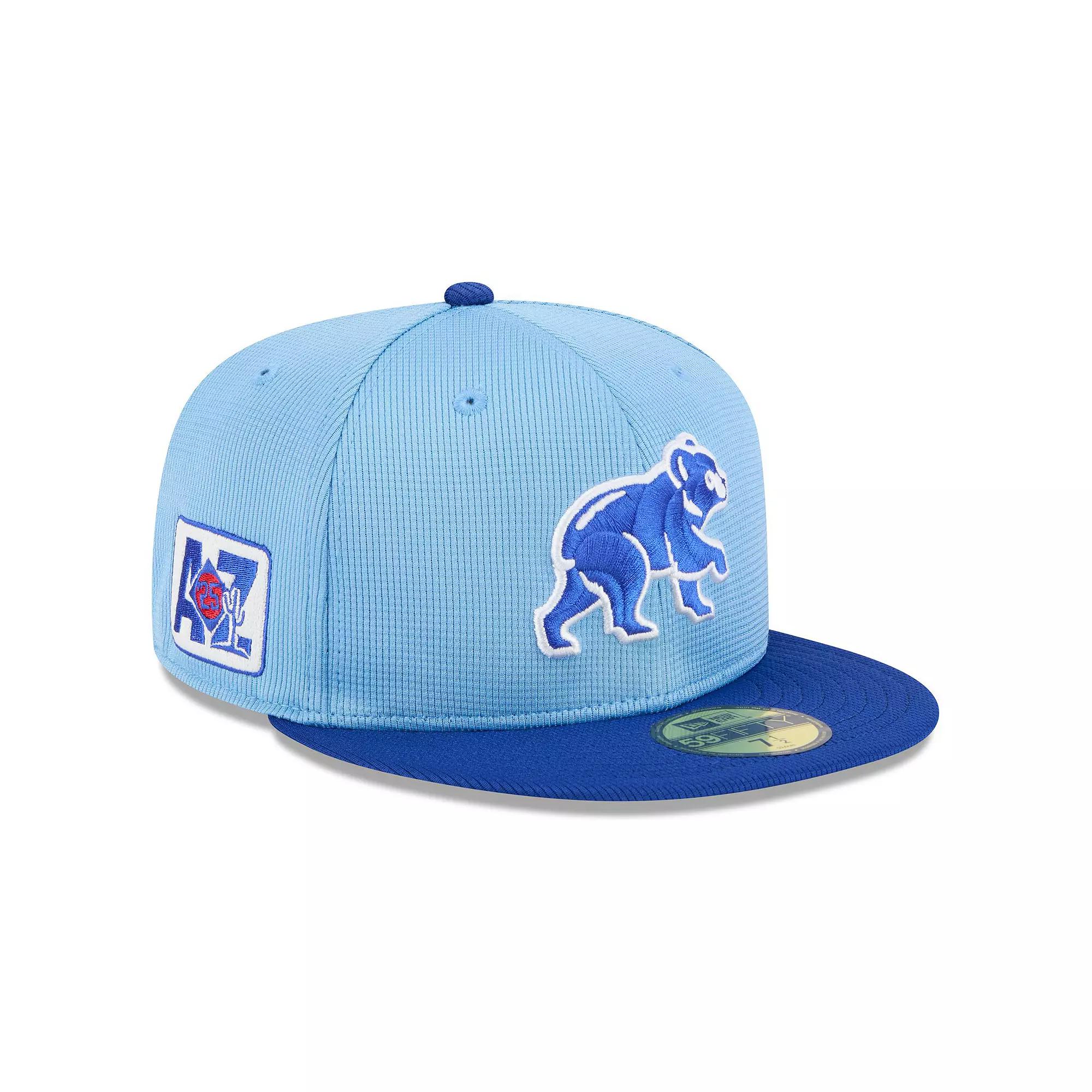 Men's New Era  Light Blue/Royal Chicago Cubs 2025 Spring Training 59FIFTY Fitted Hat, Size: 7 1/4 Product Image