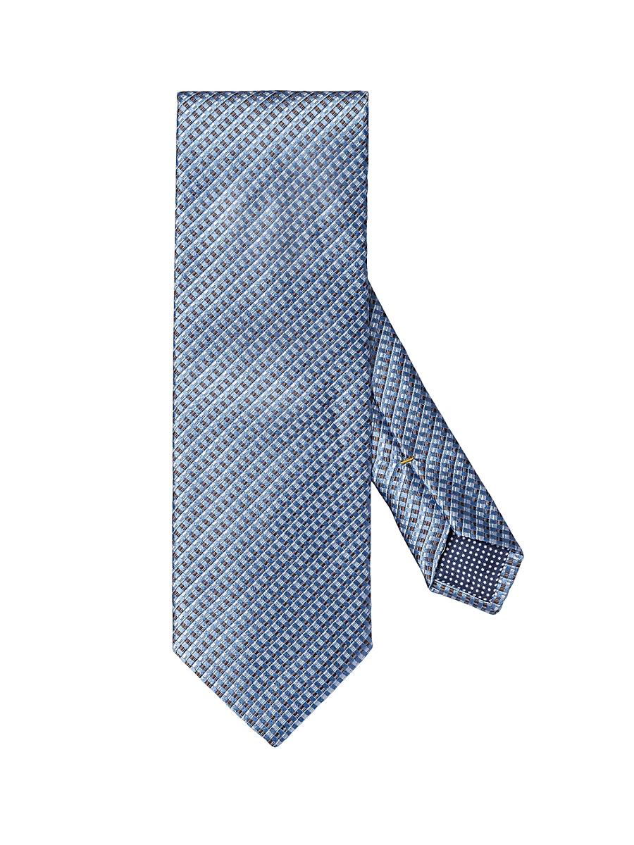 Mens Checked Woven Silk Tie Product Image