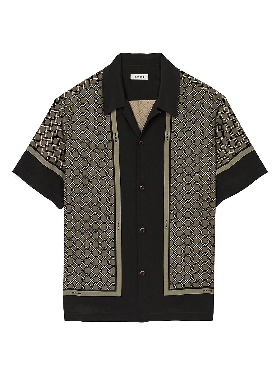 Mens Short Sleeved Patterned Shirt Product Image