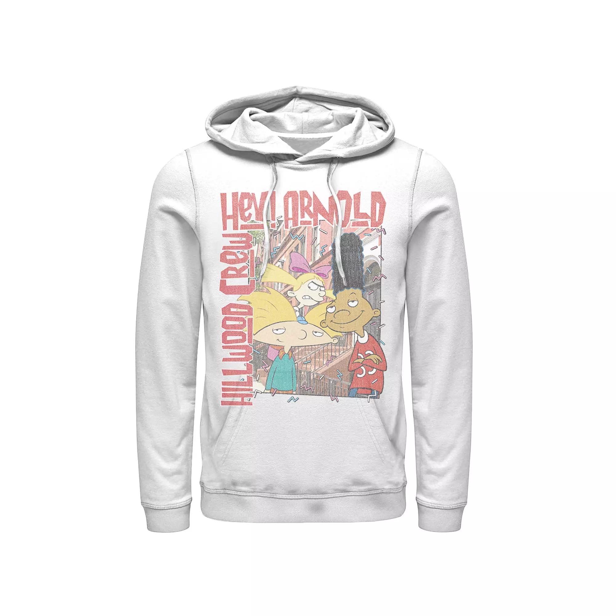 Men's Nickeloden Hey Arnold Colorful Hillwood Poster Hoodie,  Product Image