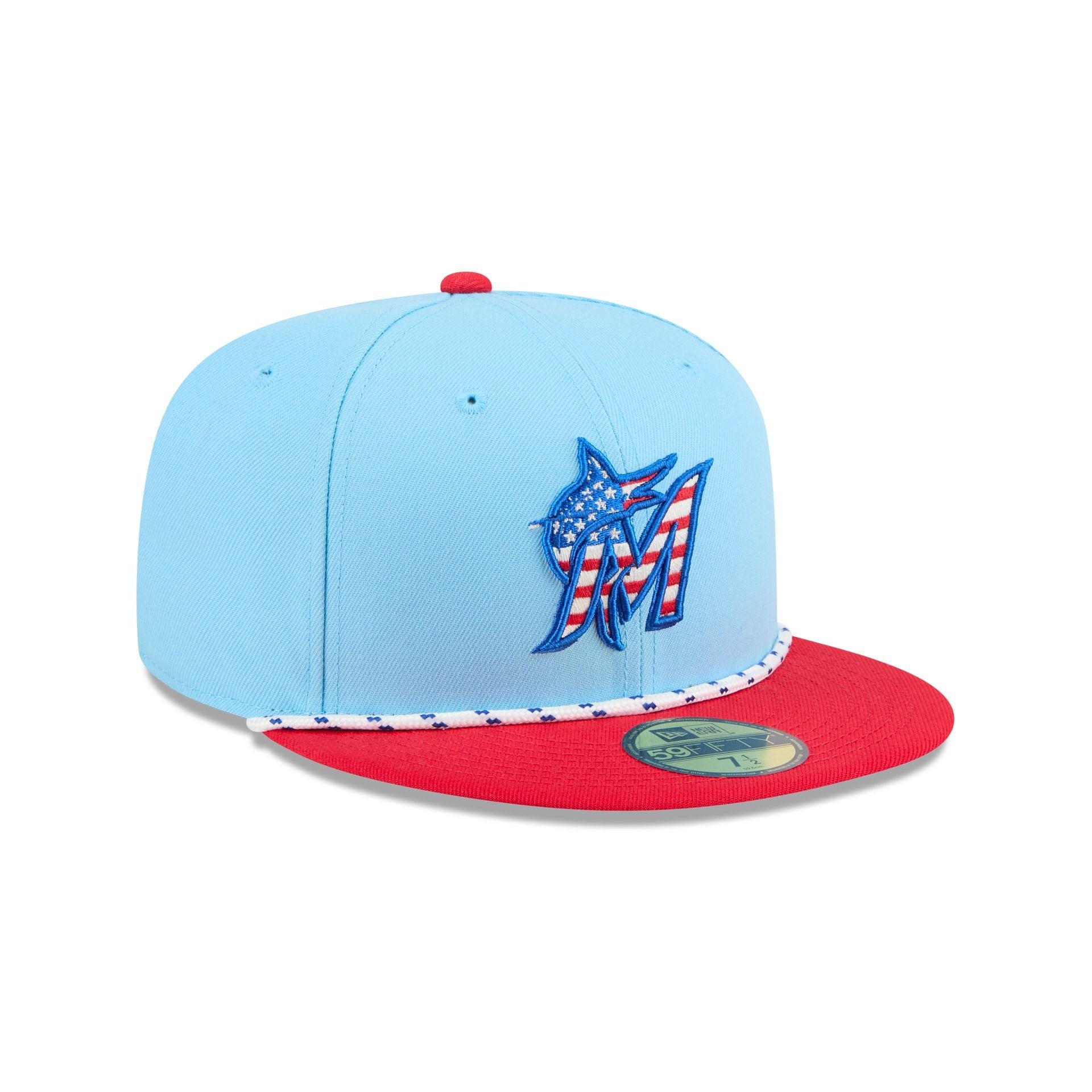 Miami Marlins Independence Day 2025 59FIFTY Fitted Hat Male Product Image