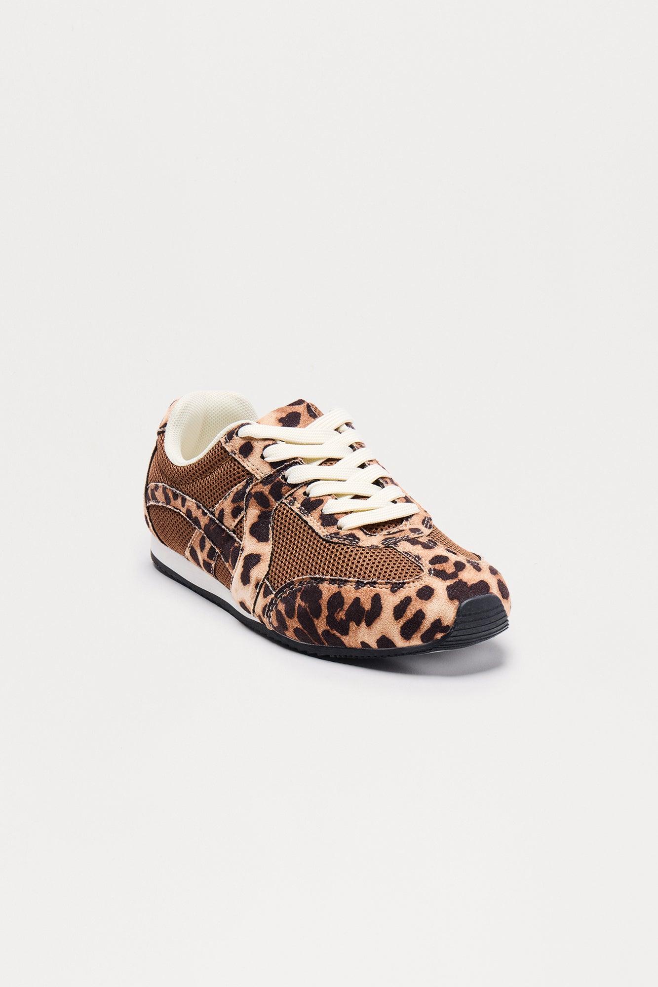 Glen Lace Up Sneakers - Leopard Female Product Image