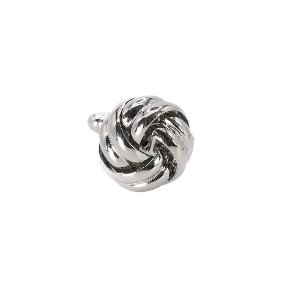 Silver Knots Design Cuff Links Product Image