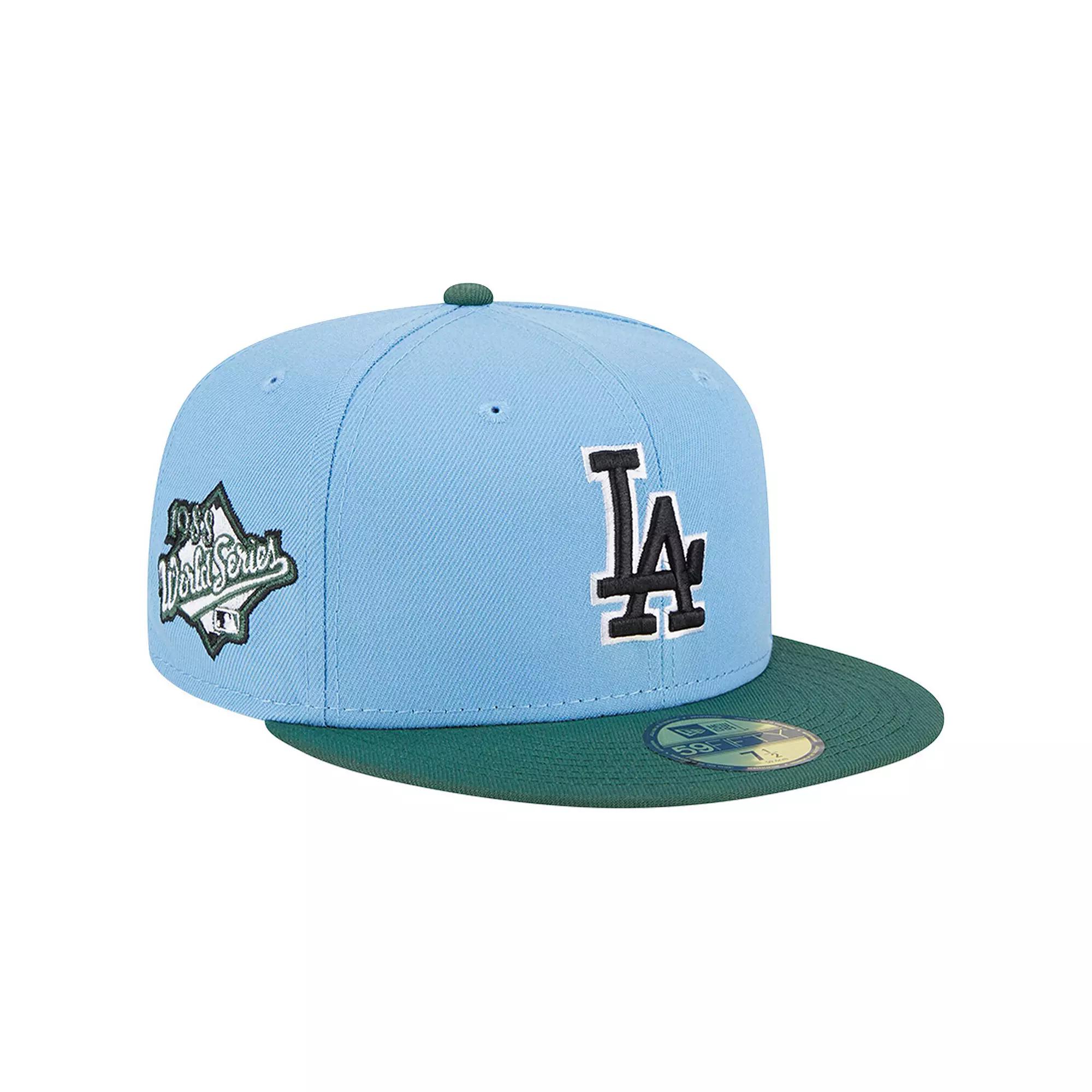 Men's New Era Sky Blue/Cilantro Los Angeles Dodgers 1988 World Series 59FIFTY Fitted Hat,  Product Image