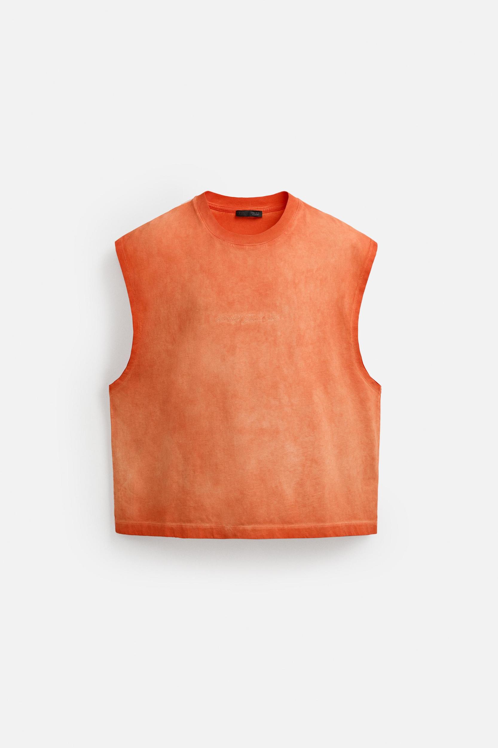 EMBROIDERED WASHED TANK TOP Product Image